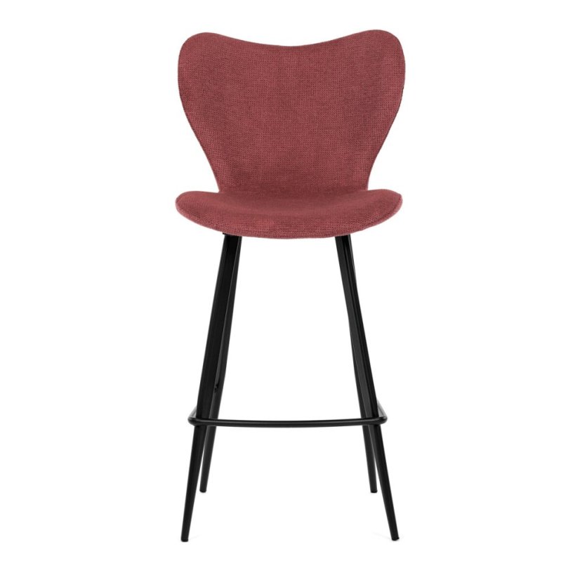 Barová židle, červená, látka, AUB-1068 RED2