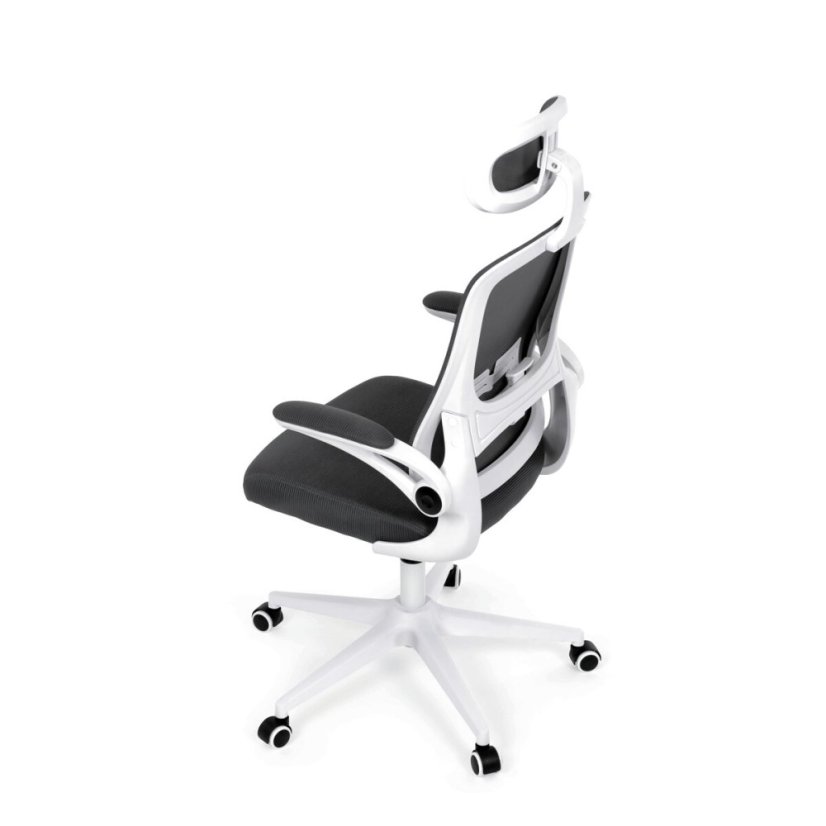 Kancelářská židle, houpací mechanismus, šedá síťovina, KA-Q843 GREY