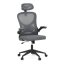 Kancelářská židle, houpací mechanismus, šedá, KA-K2021 GREY