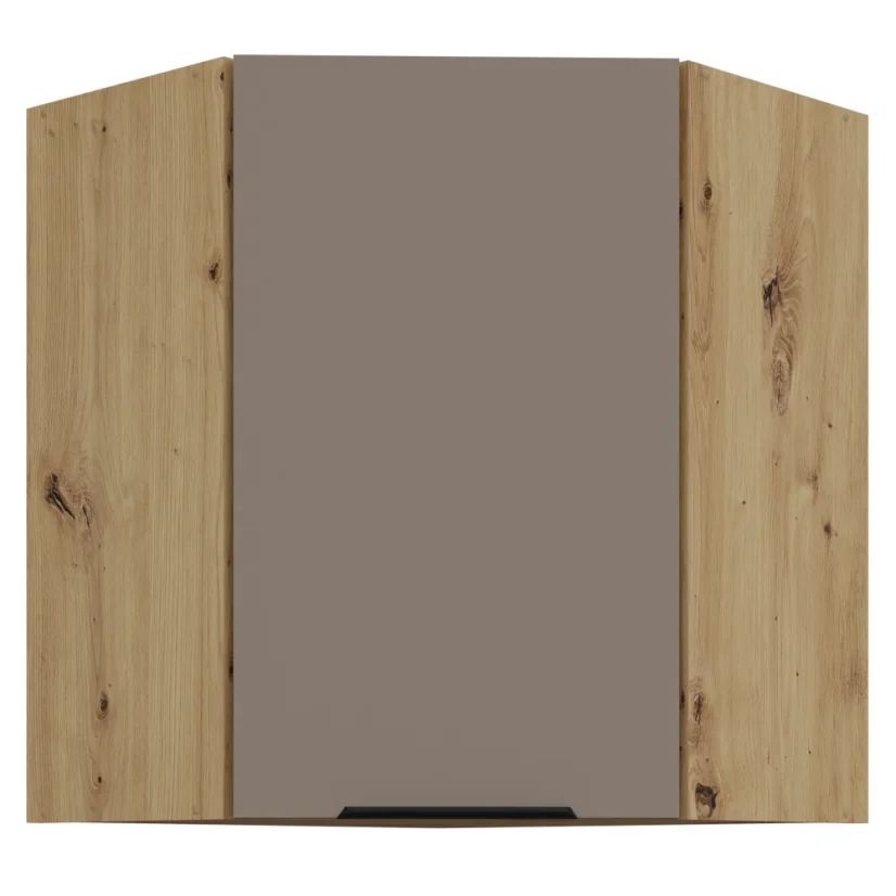 Horní rohová skříňka, sandgrau/dub artisan, FRISBO 60x60 GN-72 1F
