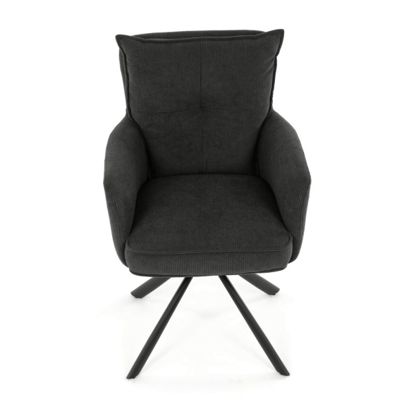 Jídelní židle, šedá, manšestrová látka, HC-X1128 GREY2