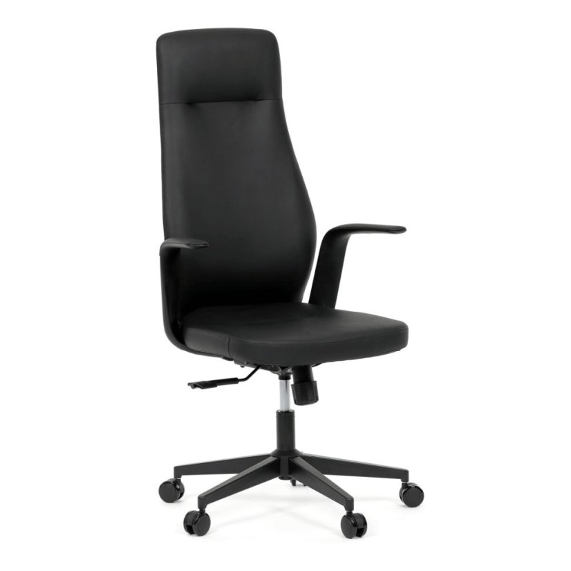 Kancelářské křeslo, synchronní mechanismus, černá ekokůže, KA-T8325 BK