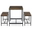 Jídelní set 1+2, rozměr stolu 110x60x75, rozměr lavice 98x30x47, MDF, barva staré dřevo