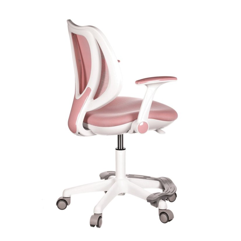 Dětská židle, výškově nastavitelná, růžová síťovina, KA-C806 PINK