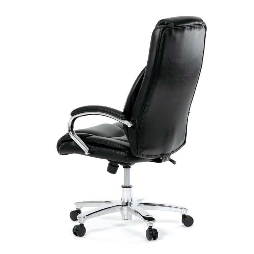 Kancelářské křeslo, houpací mechanismus, černá ekokůže, KA-F1385 BK