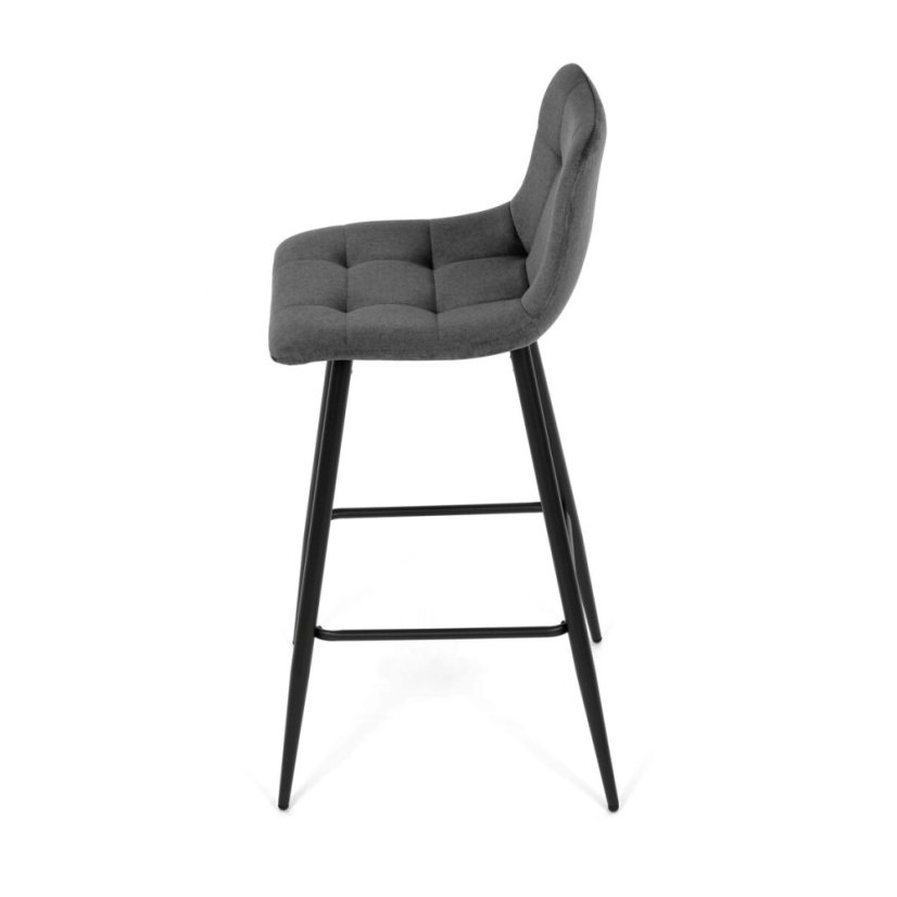 Barová židle, šedá, látka, AUB-X7015 GREY2