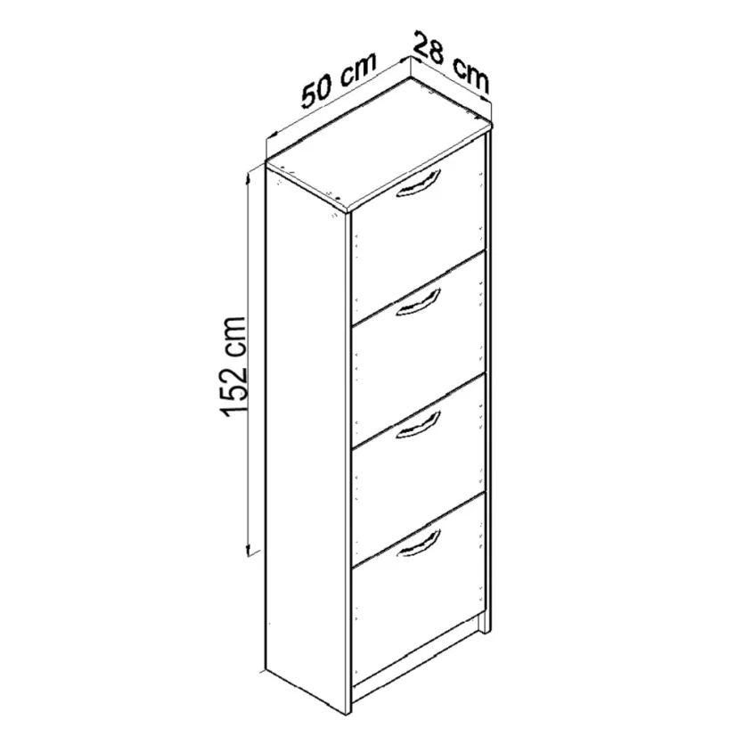 Botník BORIS 4K dub sonoma*