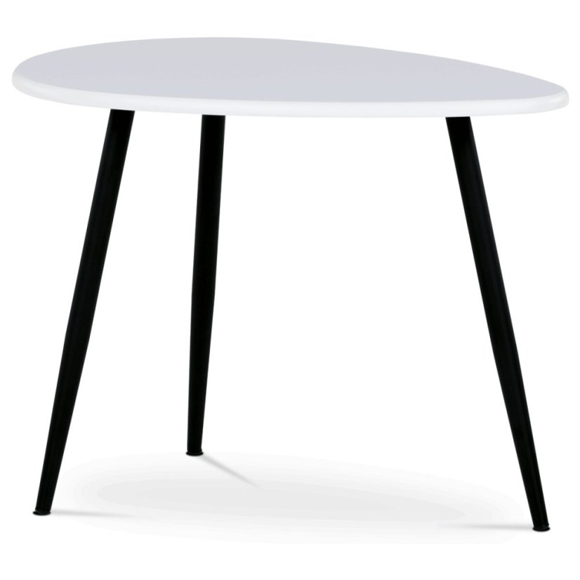 Odkládací stolek 60x40x45cm, mdf, bílá, AF-3011 WT - Dekor: Matný