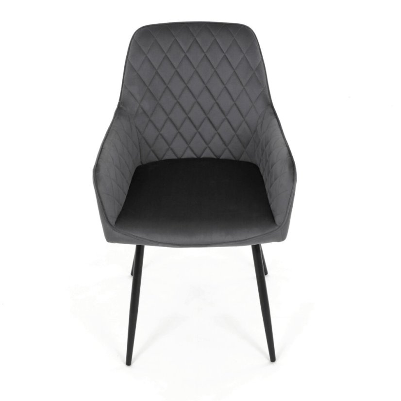 Jídelní židle, šedá, sametová látka, DCH-215 GREY4