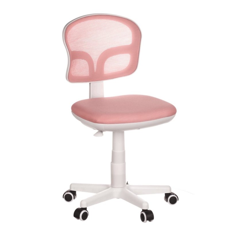 Dětská židle, výškově nastavitelná, růžová síťovina, KA-C801 PINK