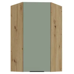 Horní rohová skříňka, aquamarine/dub artisan, ARSANY 60x60 GN-108 1F