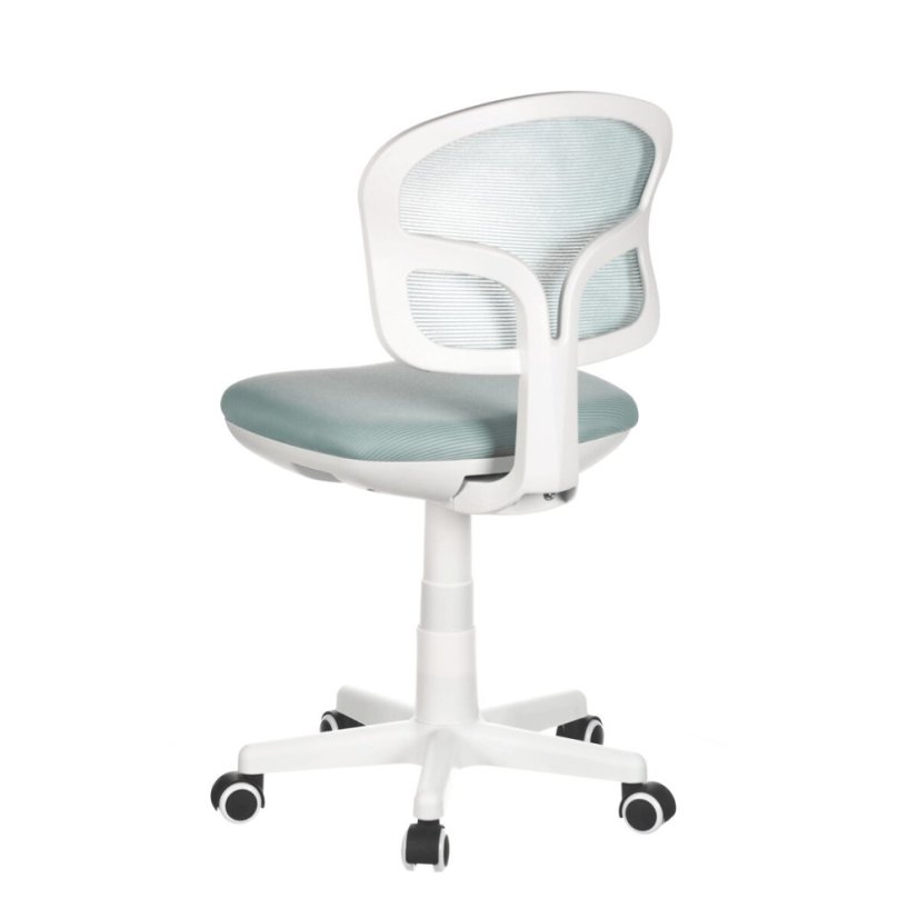 Dětská židle, výškově nastavitelná, modrá síťovina, KA-C801 BLUE
