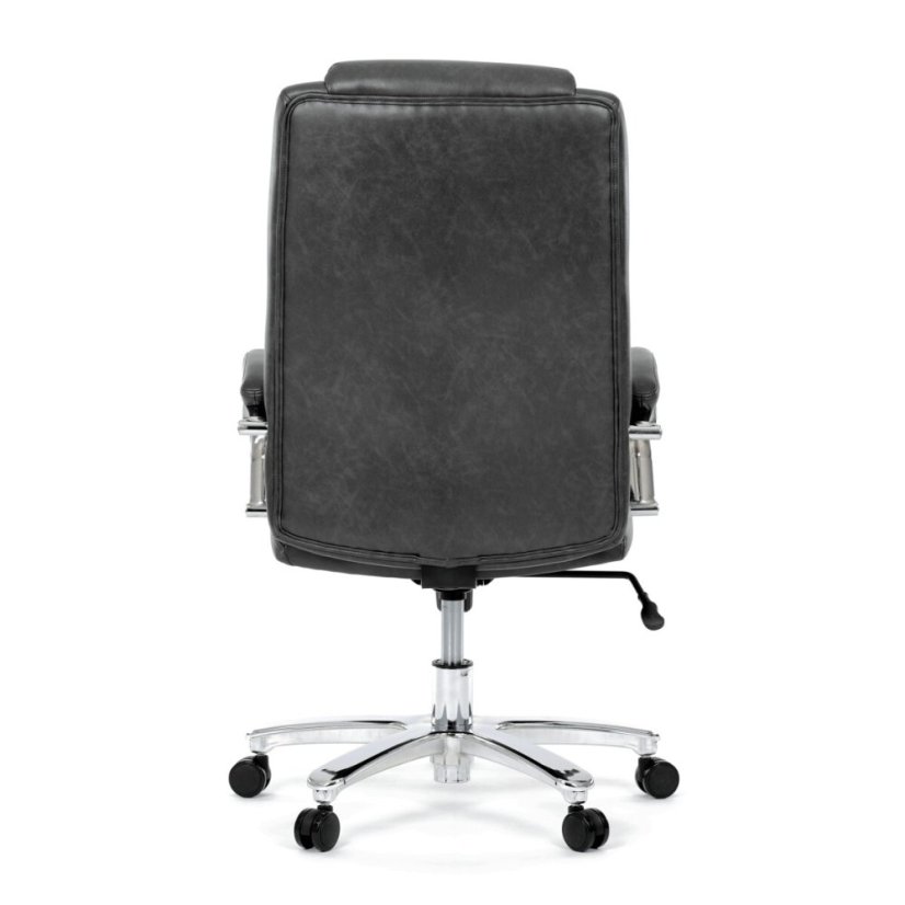 Kancelářské křeslo, houpací mechanismus, šedá ekokůže, KA-F1385 GREY