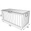 Zahradní úložný box 112x49x54cm, plast, béžová, AZB-G2075 CRM - Barva (vyberte): béžová#eup349581euv1