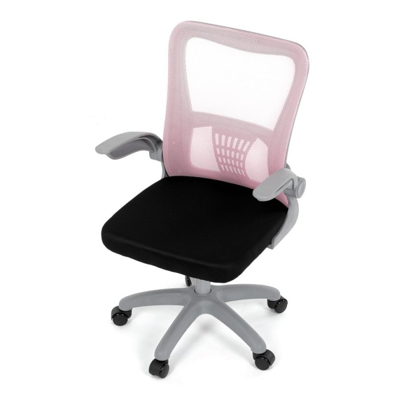 Dětská židle, výškově nastavitelná, růžová síťovina, KA-K2008 PINK