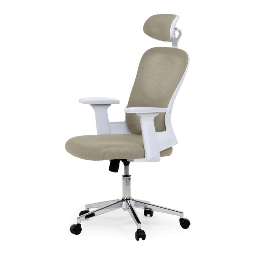 Kancelářská židle, houpací mechanismus, béžová síťovina, KA-K2031 BGE