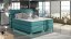 Kontinentální postel Boxspring MADEIRA tyrkysová - Vyberte rozměry: 140 x 200 cm