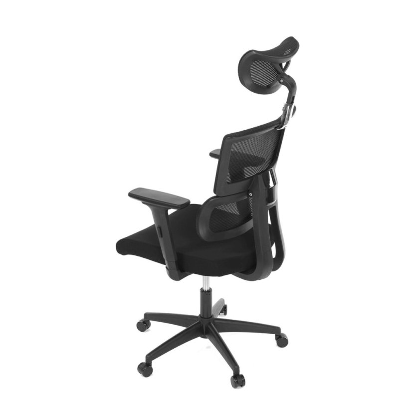 Kancelářská židle KA-B1025 BK, houpací mechanismus, černá síťovina (63 x 68) cm