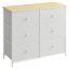 Komoda 80x30x71cm, kov, šedá, AUK-E1032 GREY - Barva: bílá#eup349562euv2