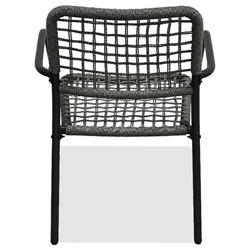 Balkónový set 1+2, stůl 60x60, židle umělý ratan barva antracit, kov antracit