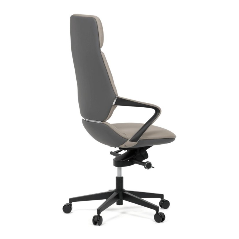 Kancelářské křeslo, houpací mechanismus, šedá ekokůže, KA-T8426 GREY