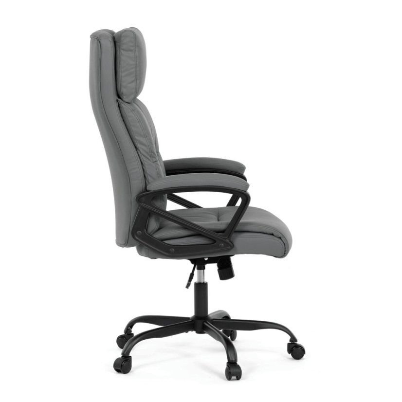 Kancelářské křeslo, houpací mechanismus, šedá ekokůže, KA-Y346 GREY