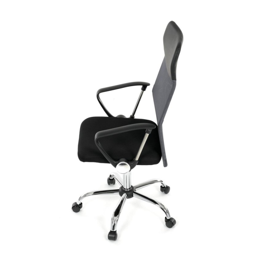 Kancelářská židle, houpací mechanismus, šedá síťovina, KA-E305 GREY