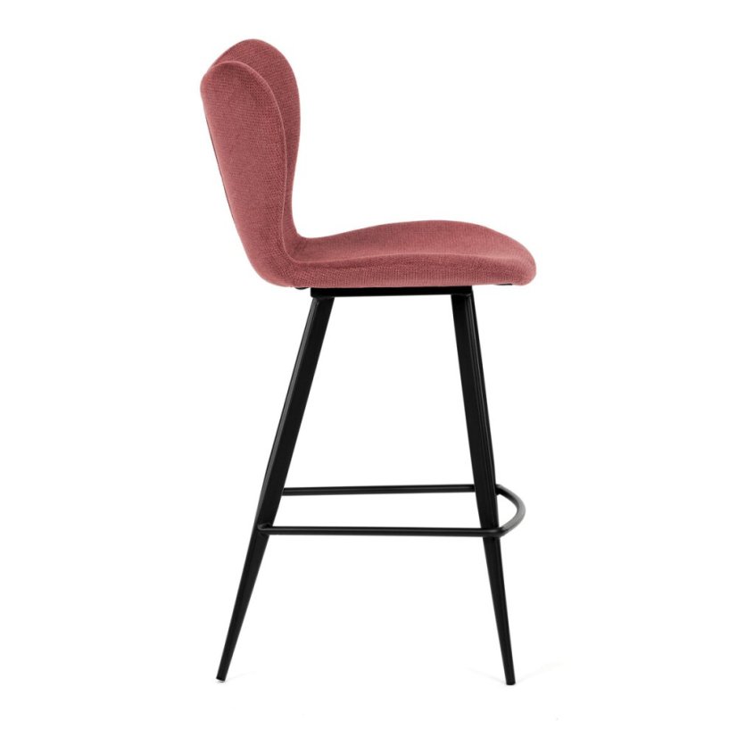 Barová židle, červená, látka, AUB-1068 RED2