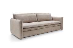 Rozkládací pohovka ATILA SLIM béžová (230 x 103) cm – rozklad a úložný prostor