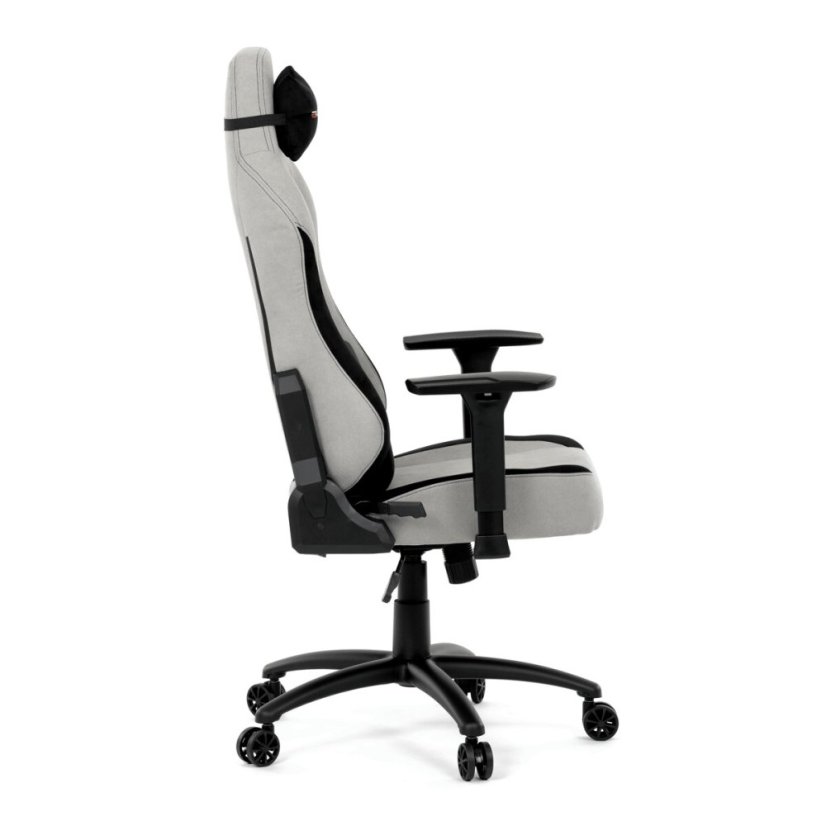 Herní křeslo, houpací mechanismus, stříbrná látka, KA-F12 SIL2