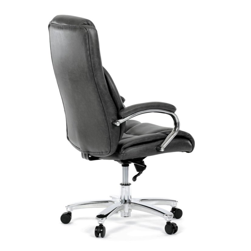 Kancelářské křeslo, houpací mechanismus, šedá ekokůže, KA-F1385 GREY