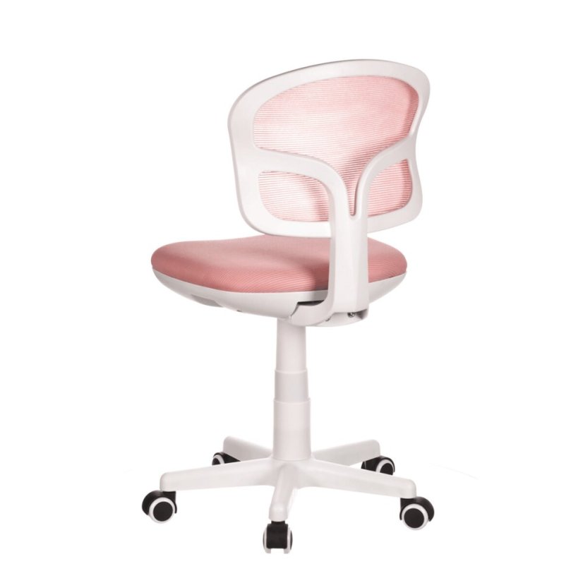 Dětská židle, výškově nastavitelná, růžová síťovina, KA-C801 PINK