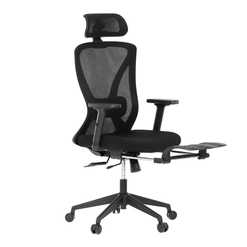 Kancelářská židle, synchronní mechanismus, černá síťovina, KA-S257 BK