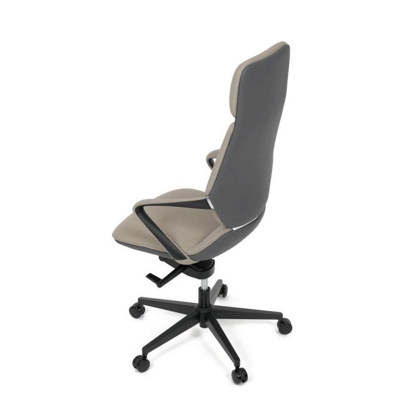 Kancelářské křeslo, houpací mechanismus, šedá ekokůže, KA-T8426 GREY