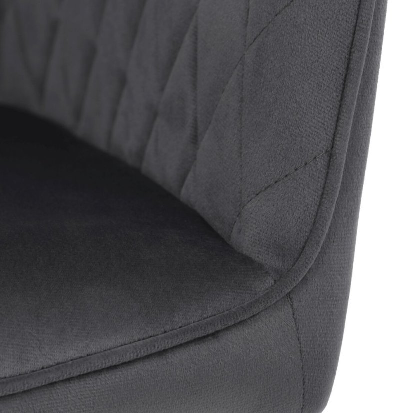 Jídelní židle, šedá, sametová látka, DCH-215 GREY4