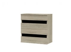 Komoda OLAN 4S dub sonoma / černá (90 x 90) cm