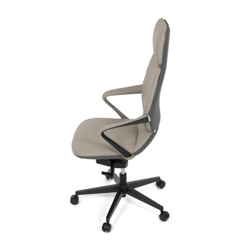 Kancelářské křeslo, houpací mechanismus, šedá ekokůže, KA-T8426 GREY