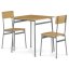 Jídelní set s 2 židlemi, 70x70x76cm, mdf, dub, AUT-O2122 OAK - Barva: hnědá#eup349661euv2
