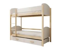 Dětská patrová postel Jori 200x90 – borovice (96 x 171) cm – 2 zásuvky na lůžkoviny místo další komody