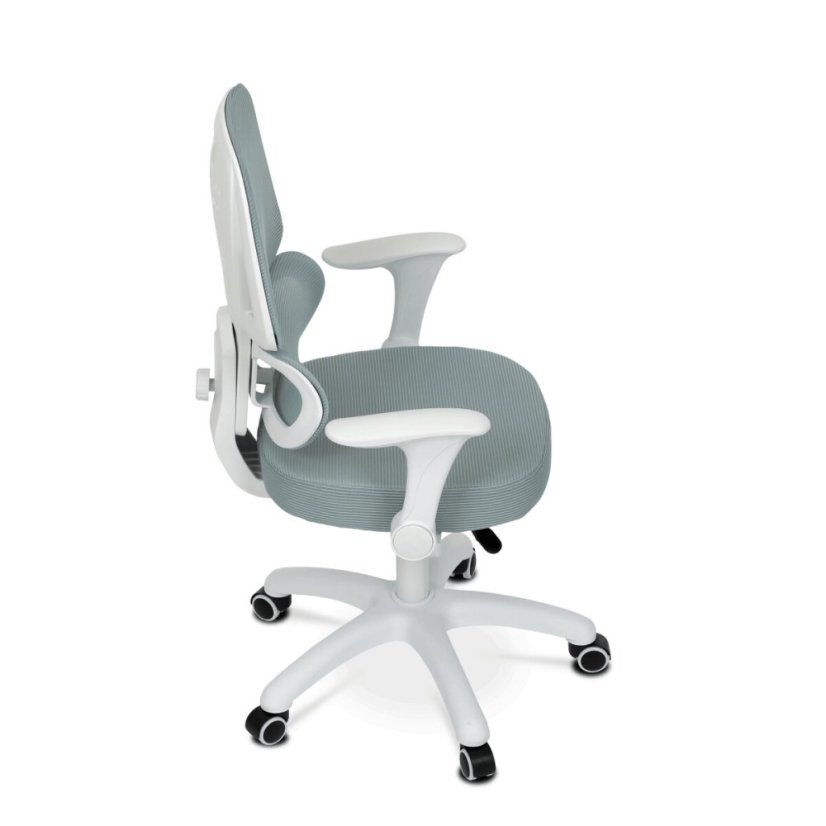 Dětská židle, výškově nastavitelná, zelená síťovina, KA-K1063 GRN