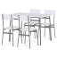 Jídelní set s 4 židlemi, 110x70x76cm, mdf, divoký dub, AUT-O2156 OAK - Barva: bílá#eup349669euv3