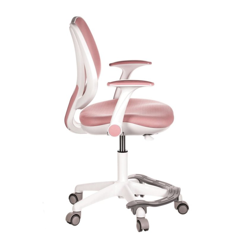Dětská židle, výškově nastavitelná, růžová síťovina, KA-C806 PINK