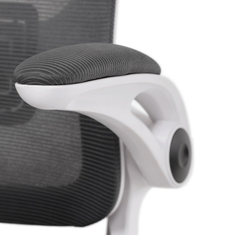 Kancelářská židle, houpací mechanismus, šedá síťovina, KA-Q843 GREY