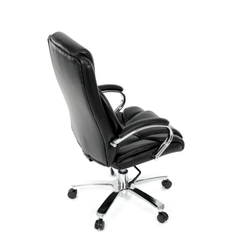 Kancelářské křeslo, houpací mechanismus, černá ekokůže, KA-F1385 BK