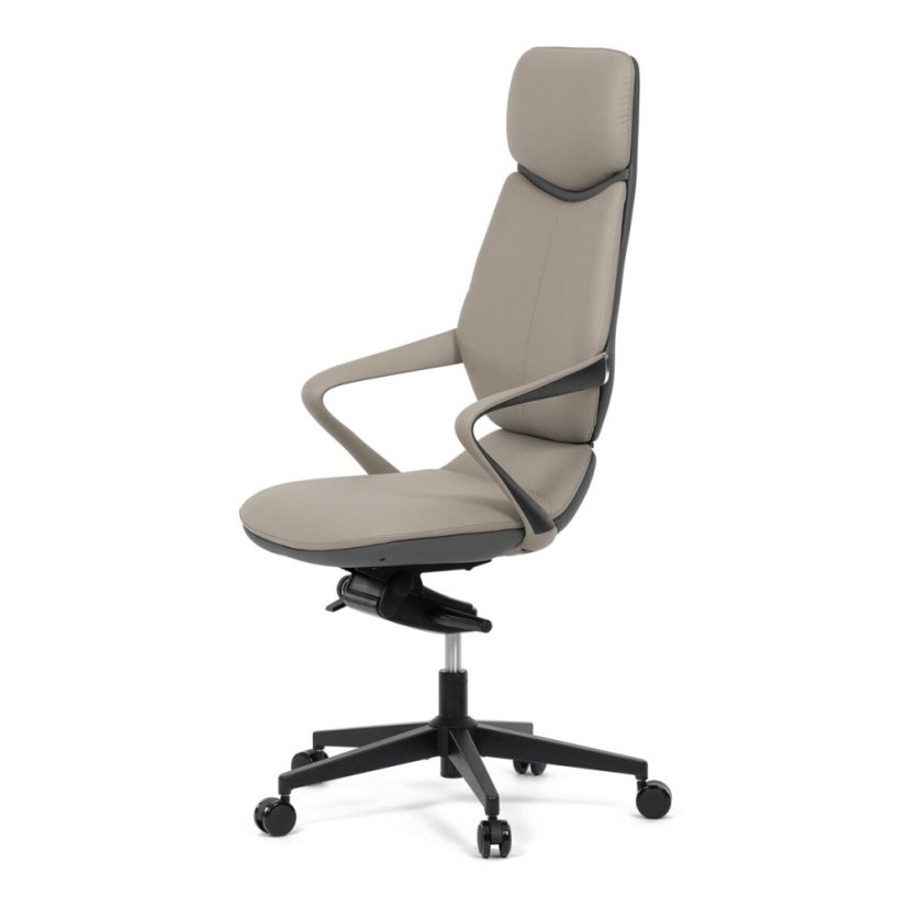 Kancelářské křeslo, houpací mechanismus, šedá ekokůže, KA-T8426 GREY
