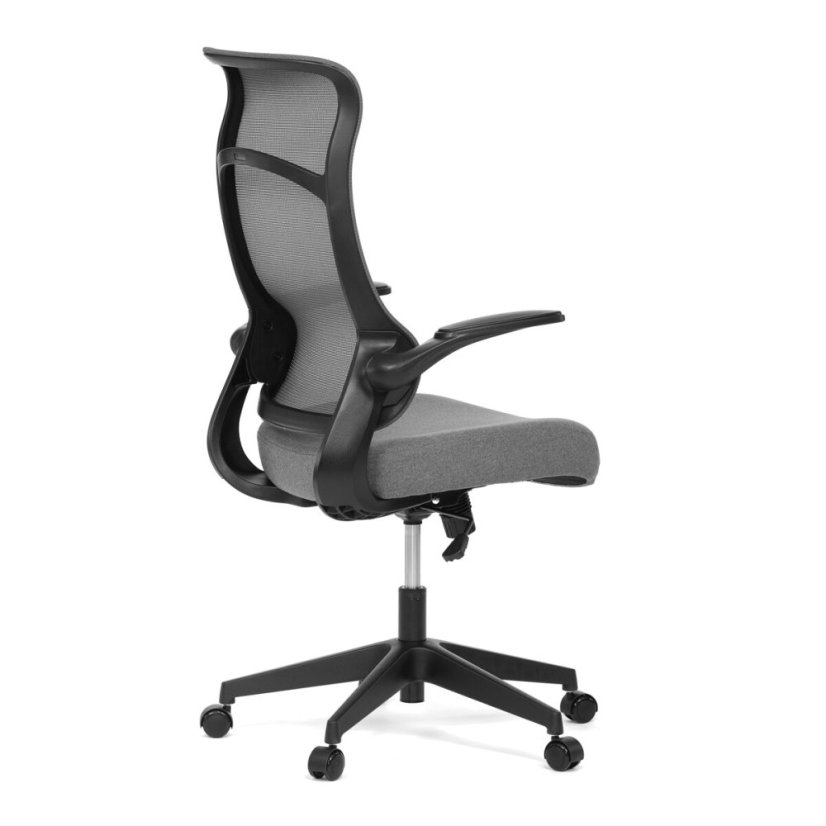 Kancelářská židle, houpací mechanismus, šedá síťovina, KA-A182 BK