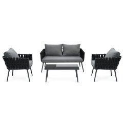 Zahradní sestava AZS-1604 GREY, kov, šedá