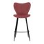 Barová židle, červená, látka, AUB-1068 RED2