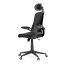 Kancelářská židle, houpací mechanismus, černá síťovina, KA-Q842 BK