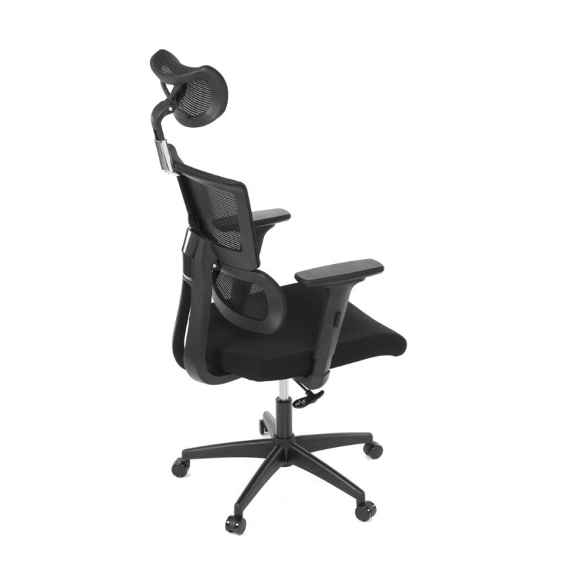 Kancelářská židle KA-B1025 BK, houpací mechanismus, černá síťovina (63 x 68) cm